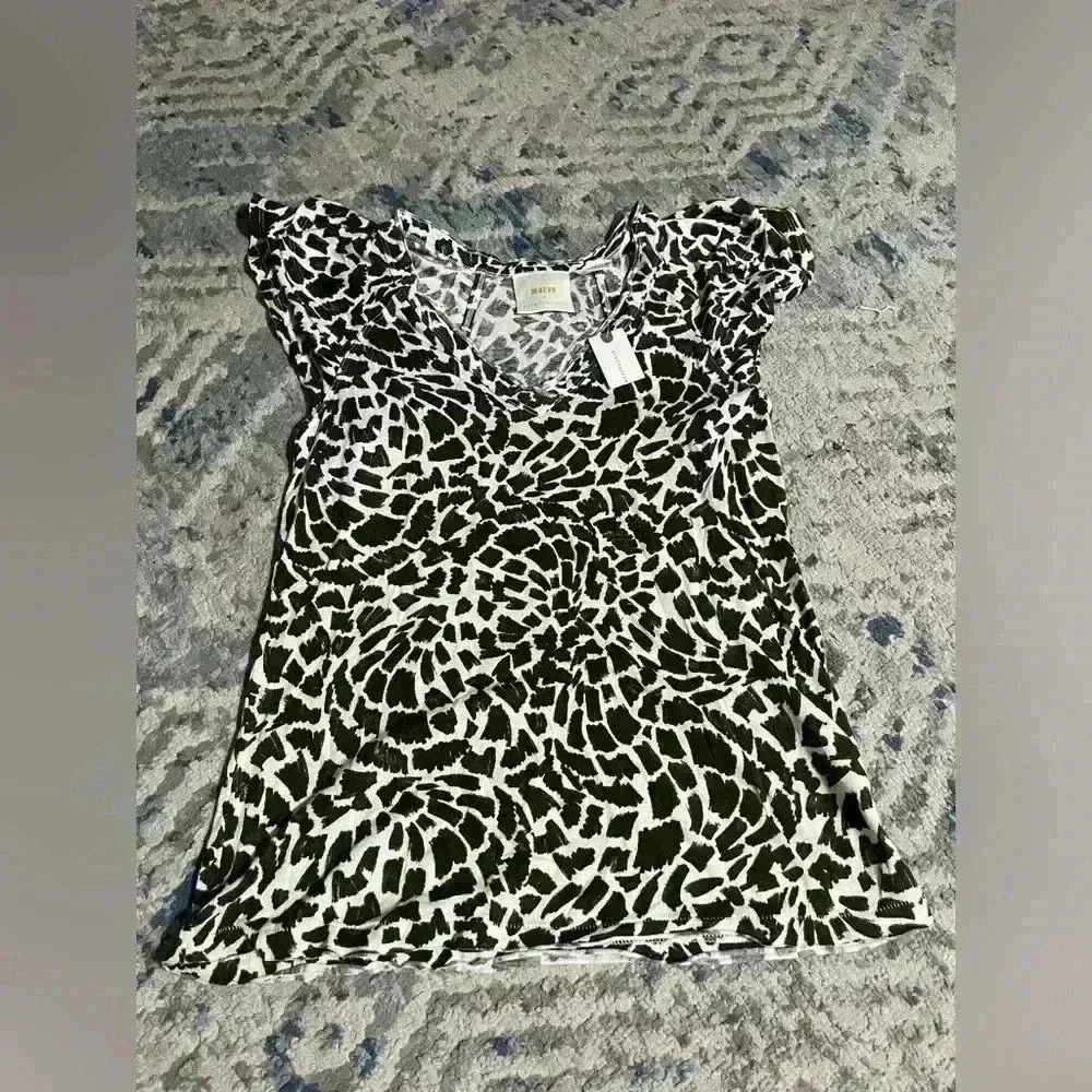NWT Anthropologie Maeve giraffe tshirt xsmall
